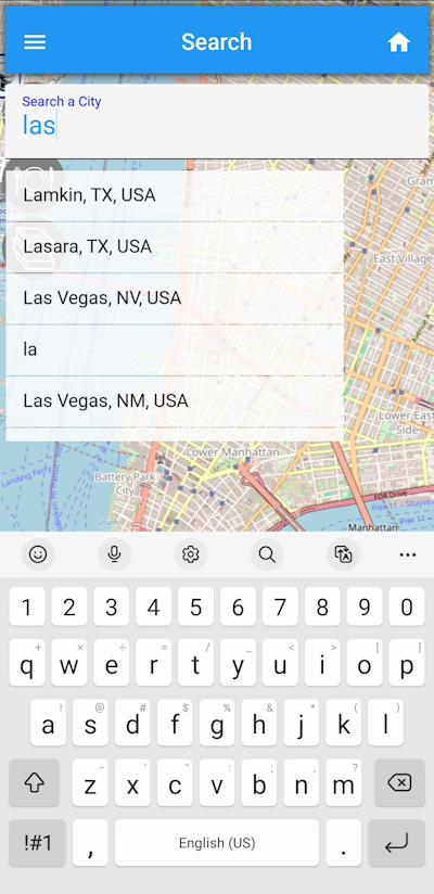 searching for restrooms in other cities in the gottago app